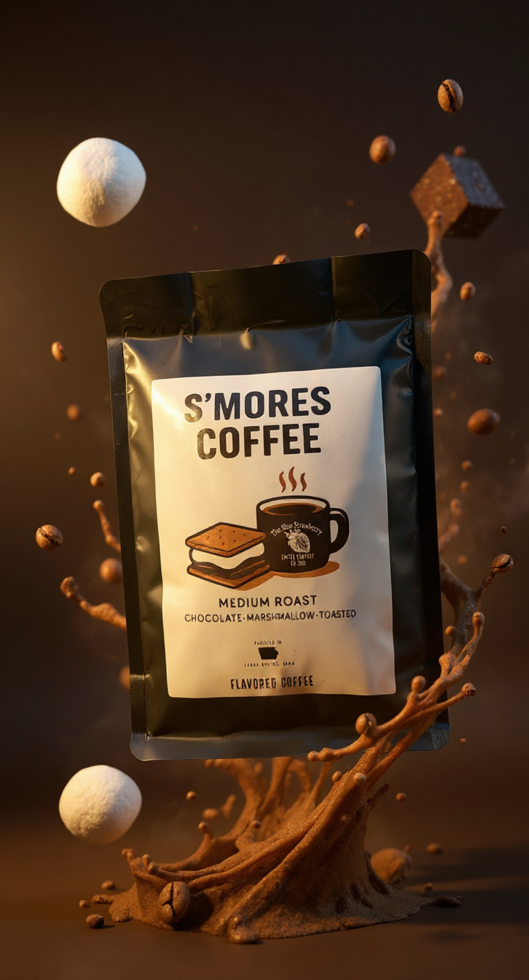 Smores Flavored Coffee 12oz Whole Bean