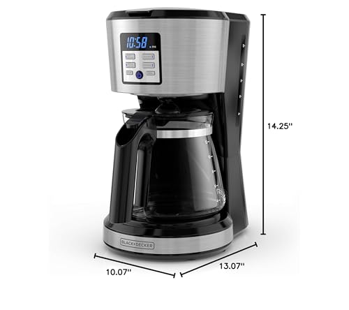 BLACK+DECKER 5-Cup Coffeemaker, Black, DCM600B