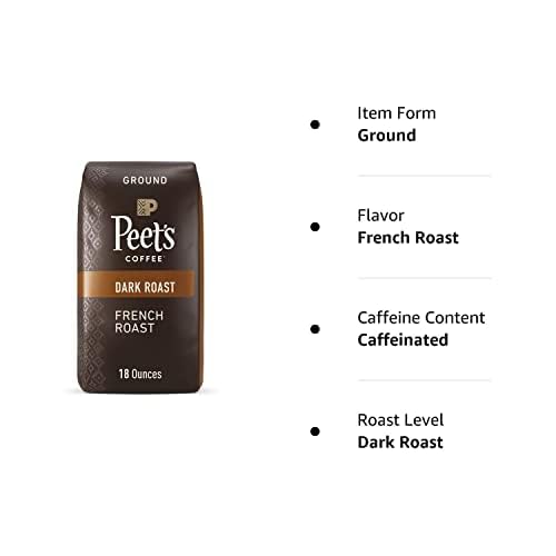 Peet's Coffee, Dark Roast Ground Coffee - French Roast 28 Ounce Bag