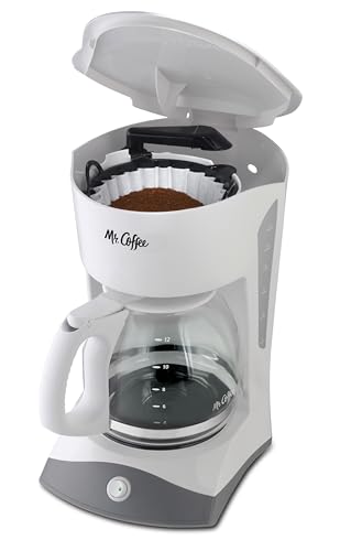 Mr. Coffee Black Coffee Maker, 12 Cups, with Auto Pause and Glass Carafe, Perfect for Home and Office Use