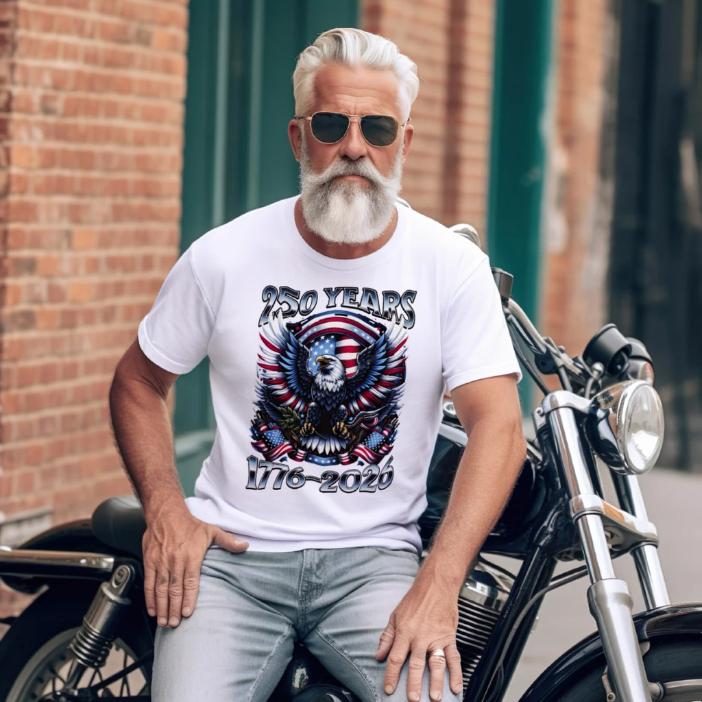 America 250th Anniversary T‑Shirt | 1776–2026 Eagle Tee | Patriotic USA Flag Shirt | Independence Day Graphic Tee