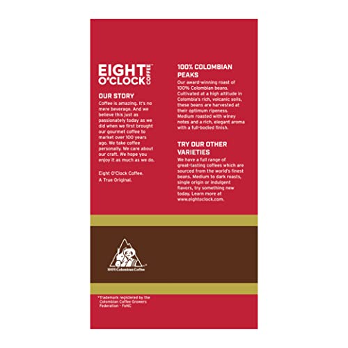 Eight O'Clock Coffee The Original Ground Coffee, Medium Roast, 32 Ounce (Pack of 1) - Sweet, Fruity, Well Balanced