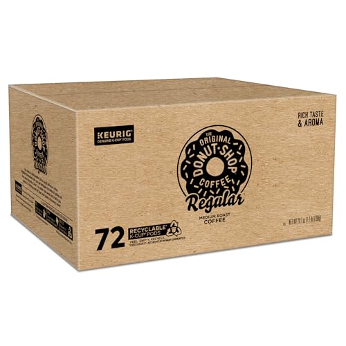 The Original Donut Shop Regular, Single-Serve Keurig K-Cup Pods, Medium Roast Coffee Pods, 32 Count
