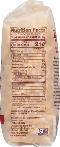 Raos Pasta Fusilli 16 OZ