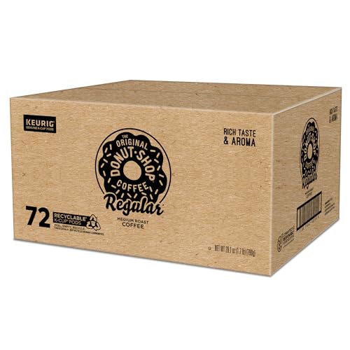 The Original Donut Shop Regular, Single-Serve Keurig K-Cup Pods, Medium Roast Coffee Pods, 32 Count