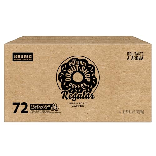 The Original Donut Shop Regular, Single-Serve Keurig K-Cup Pods, Medium Roast Coffee Pods, 32 Count