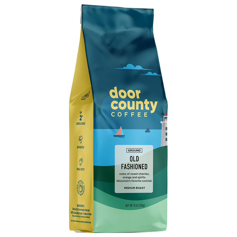Door County Coffee Cinnamon Hazelnut Flavored Coffee - 10oz Bag - Ground Medium Roast - 100% Arabica