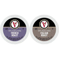 Victor Allen's Coffee French Roast and Italian Roast Dark Roast Coffee Pods for Keurig (80 Count)