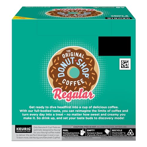 The Original Donut Shop Regular, Single-Serve Keurig K-Cup Pods, Medium Roast Coffee Pods, 32 Count