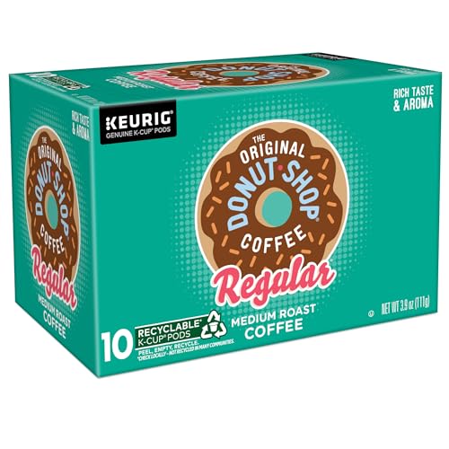 The Original Donut Shop Regular, Single-Serve Keurig K-Cup Pods, Medium Roast Coffee Pods, 32 Count
