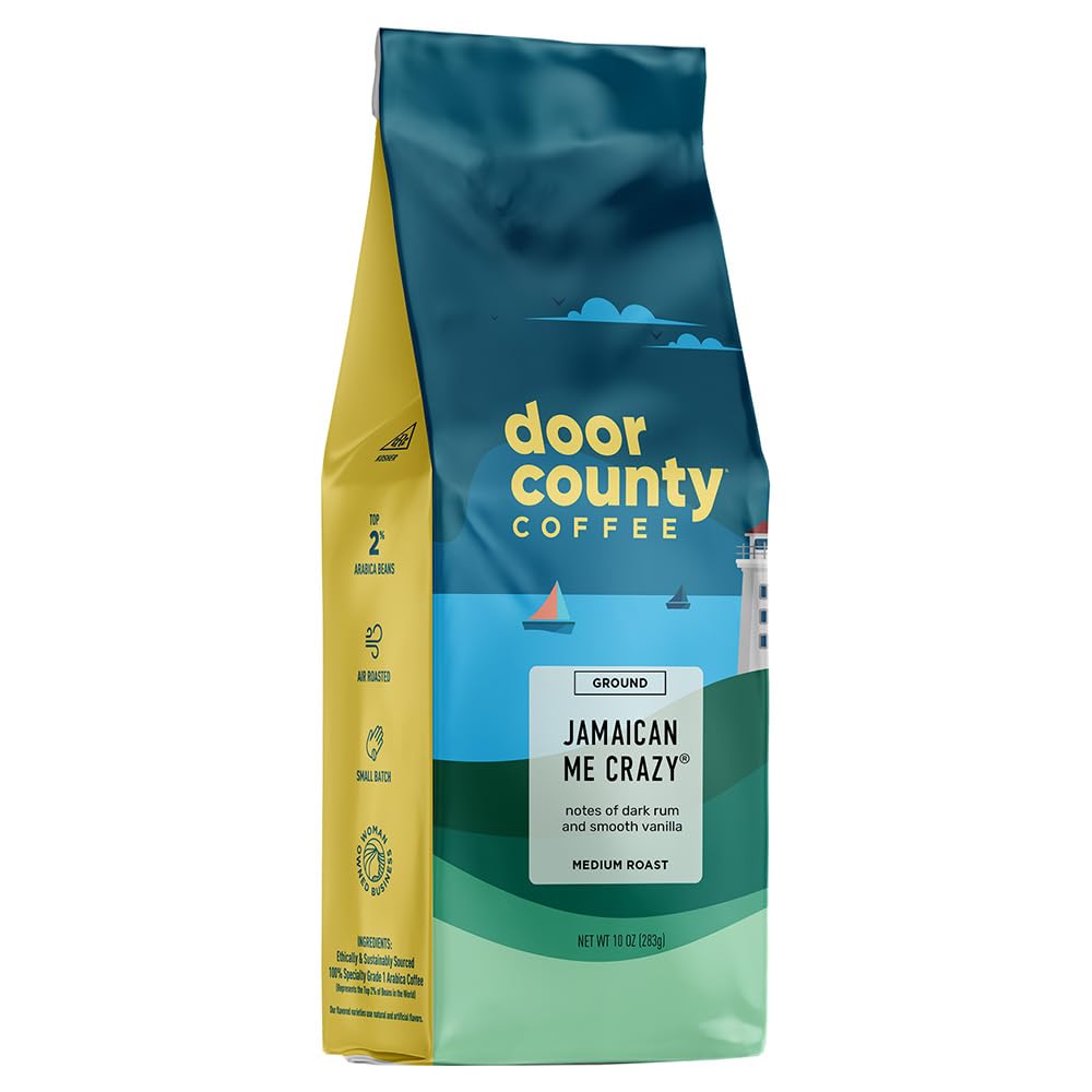 Door County Coffee Cinnamon Hazelnut Flavored Coffee - 10oz Bag - Ground Medium Roast - 100% Arabica