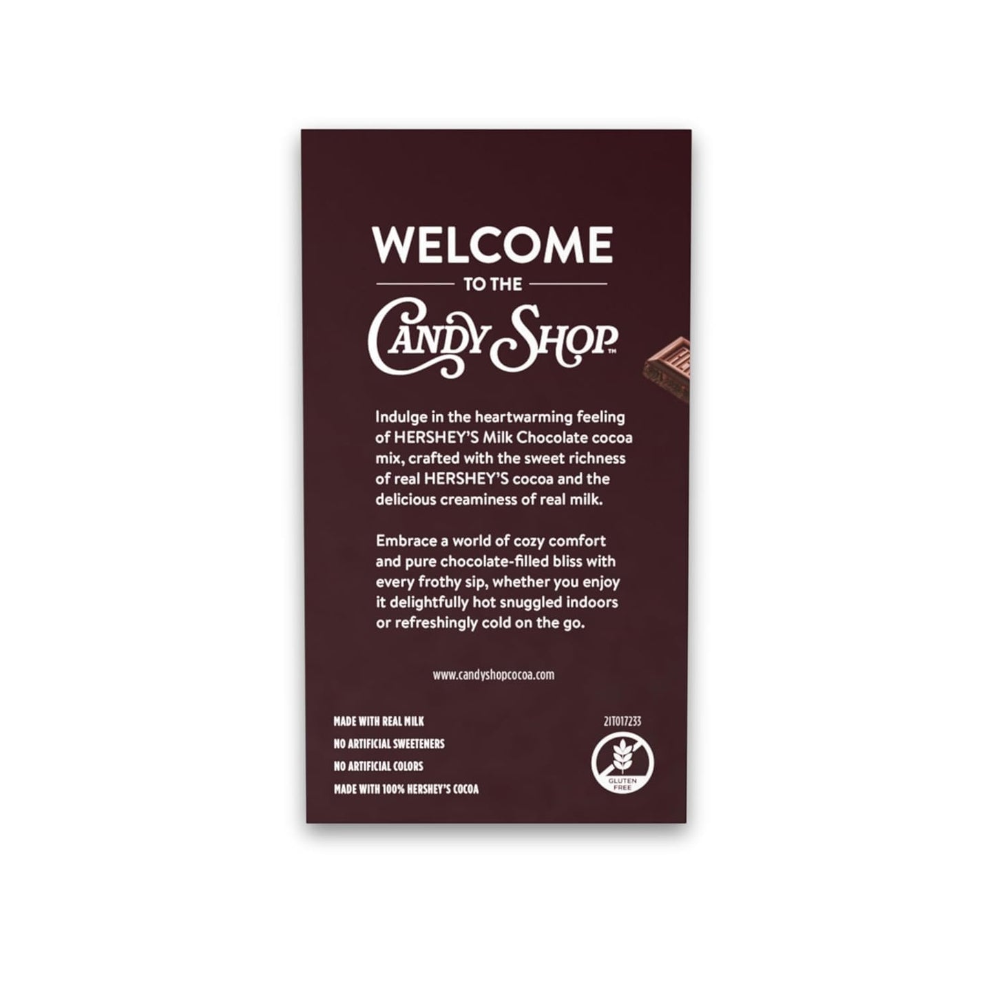 Candy Shop Cocoa HERSHEY'S Milk Chocolate Cocoa Mix, Hot Chocolate, Make Hot or Iced Cocoa, Made With Real Milk, Gluten Free, 1.25 oz packet (24 count)