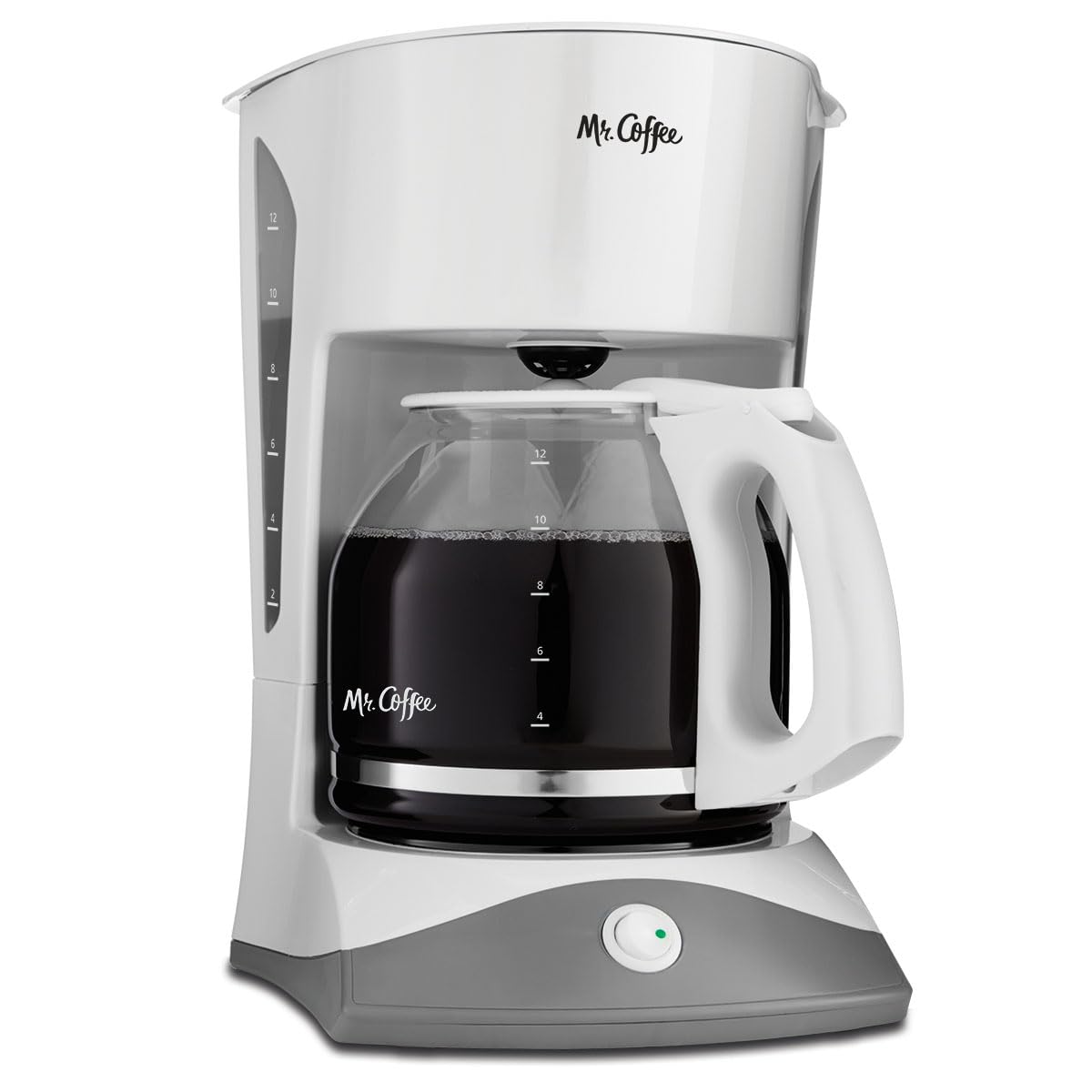 Mr. Coffee Black Coffee Maker, 12 Cups, with Auto Pause and Glass Carafe, Perfect for Home and Office Use