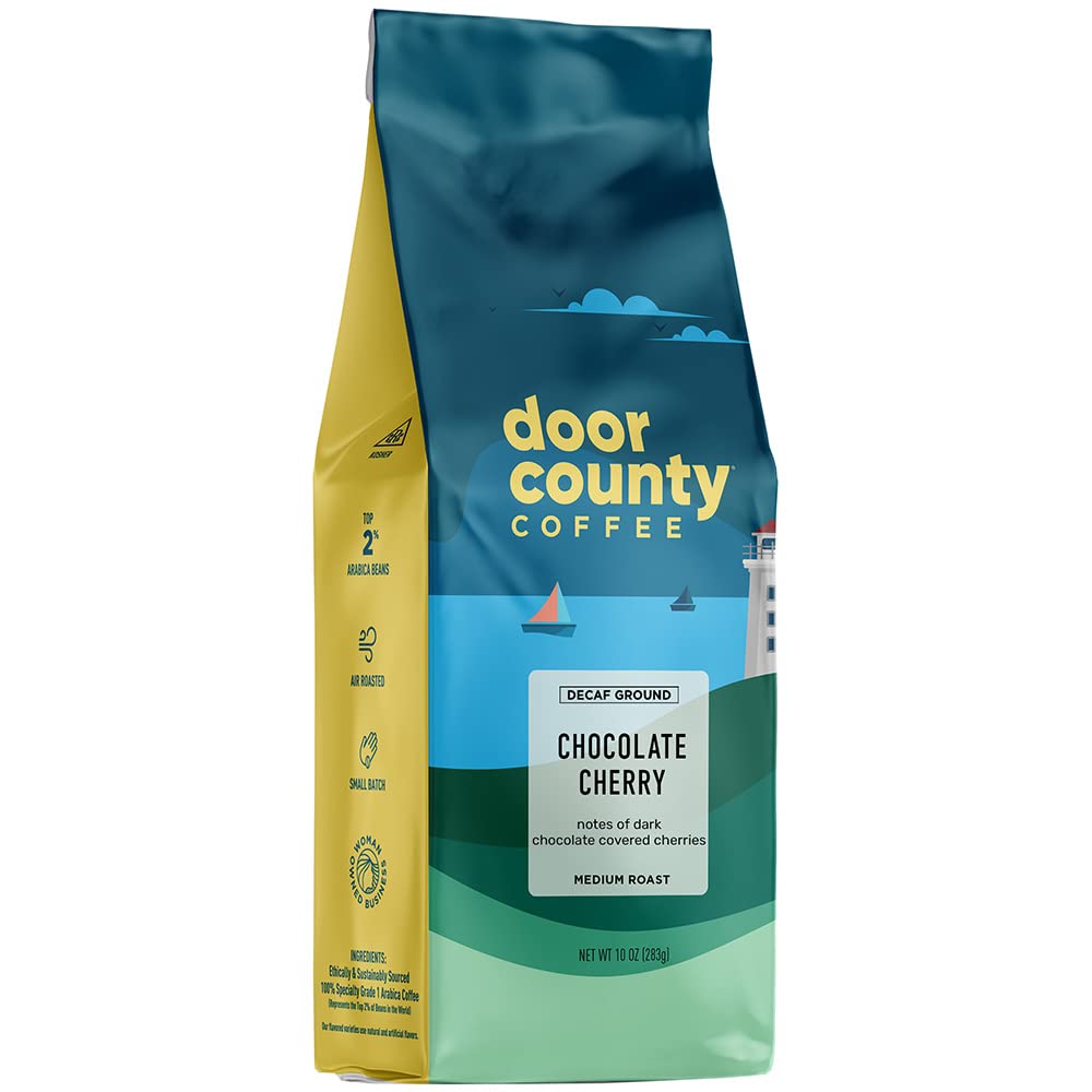 Door County Coffee Cinnamon Hazelnut Flavored Coffee - 10oz Bag - Ground Medium Roast - 100% Arabica