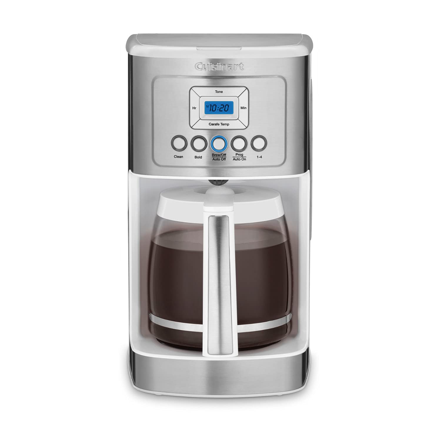 Cuisinart 14-Cup Coffee Maker, Programmable PerfecTemp Glass Carafe Coffee Machine with 1-4 Cup Setting, Brew Strength Control and Brew Pause, Stainless Steel, DCC-3200NAS