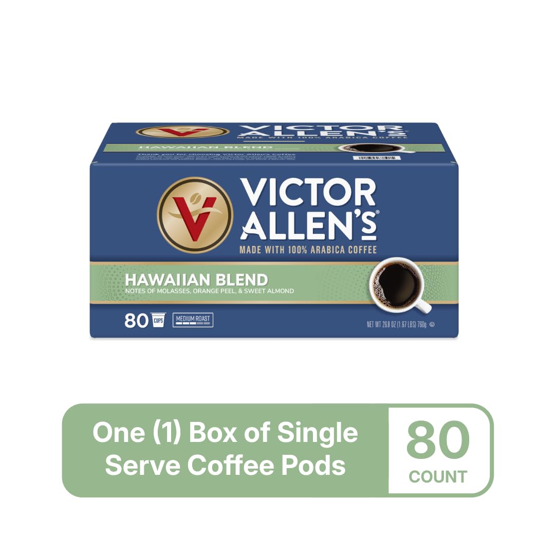 Victor Allen's Coffee Hawaiian Blend, Medium Roast, 42 Count, Single Serve Coffee Pods for Keurig K-Cup Brewers (formerly Kona Blend)