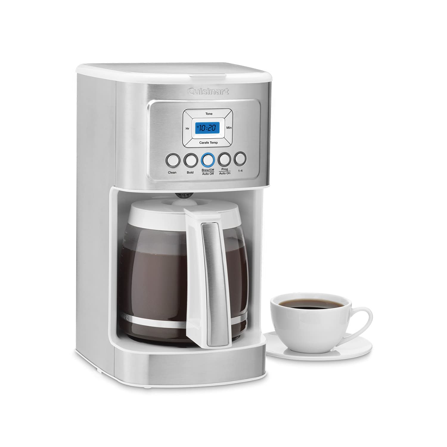 Cuisinart 14-Cup Coffee Maker, Programmable PerfecTemp Glass Carafe Coffee Machine with 1-4 Cup Setting, Brew Strength Control and Brew Pause, Stainless Steel, DCC-3200NAS