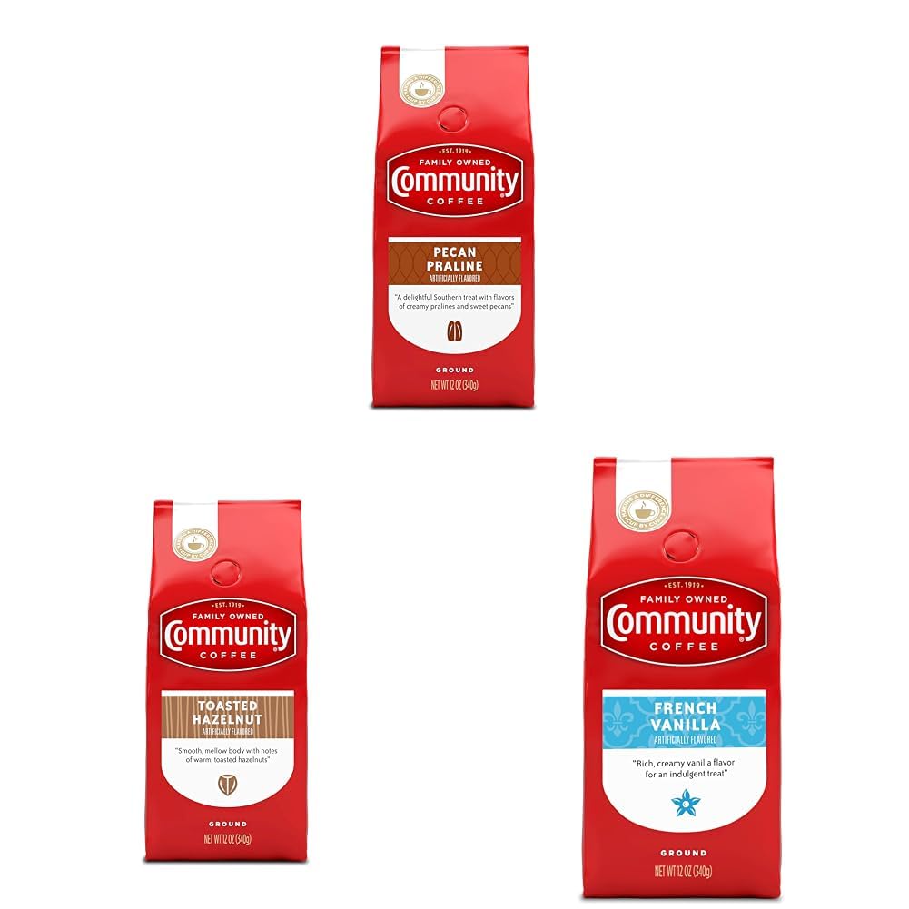 Community Coffee  Flavored Selections 12 Ounce, Medium Roast Ground, 12 Ounce (Pack of 1)