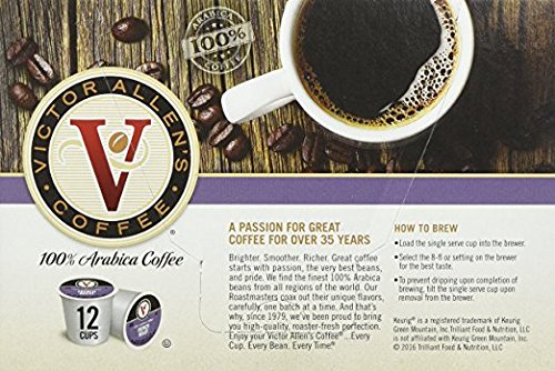 Victor Allen's Coffee 12 Count Single Serve Cups for Keurig K-Cup Brewers (French Roast)