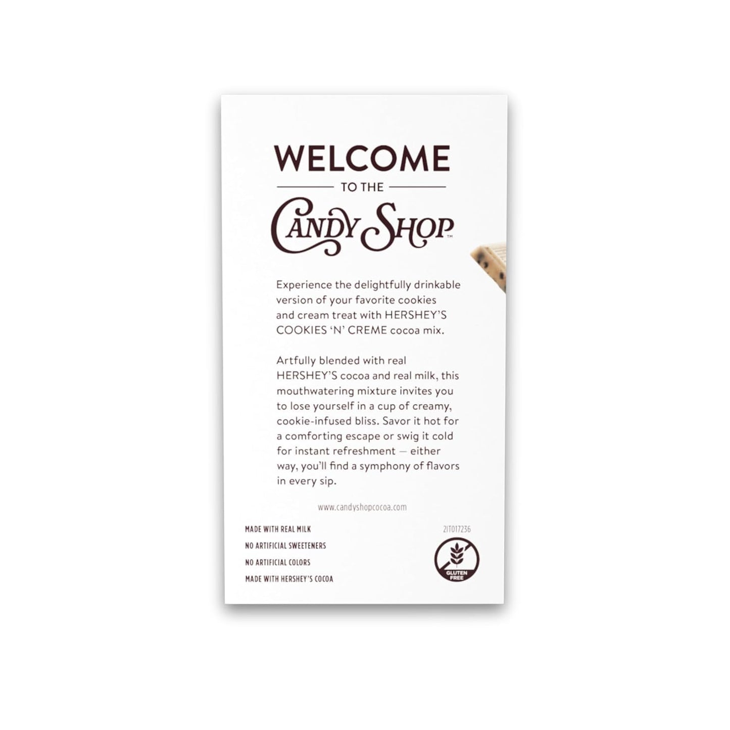 Candy Shop Cocoa HERSHEY'S Milk Chocolate Cocoa Mix, Hot Chocolate, Make Hot or Iced Cocoa, Made With Real Milk, Gluten Free, 1.25 oz packet (24 count)