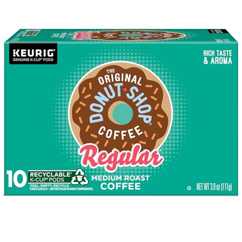 The Original Donut Shop Regular, Single-Serve Keurig K-Cup Pods, Medium Roast Coffee Pods, 32 Count