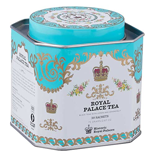 Harney & Sons Tower of London Black Tea with Stone Fruit, Bergamot and Honey Flavors | 30 sachets, Historic Royal Palaces Collection (Tin Design May Vary)