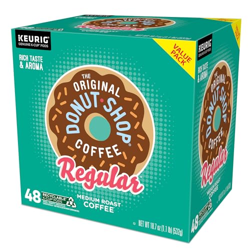 The Original Donut Shop Regular, Single-Serve Keurig K-Cup Pods, Medium Roast Coffee Pods, 32 Count
