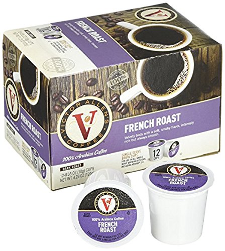 Victor Allen's Coffee 12 Count Single Serve Cups for Keurig K-Cup Brewers (French Roast)