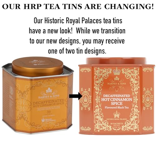 Harney & Sons Tower of London Black Tea with Stone Fruit, Bergamot and Honey Flavors | 30 sachets, Historic Royal Palaces Collection (Tin Design May Vary)