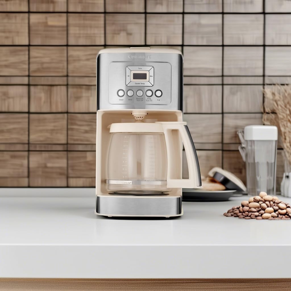 Cuisinart 14-Cup Coffee Maker, Programmable PerfecTemp Glass Carafe Coffee Machine with 1-4 Cup Setting, Brew Strength Control and Brew Pause, Stainless Steel, DCC-3200NAS