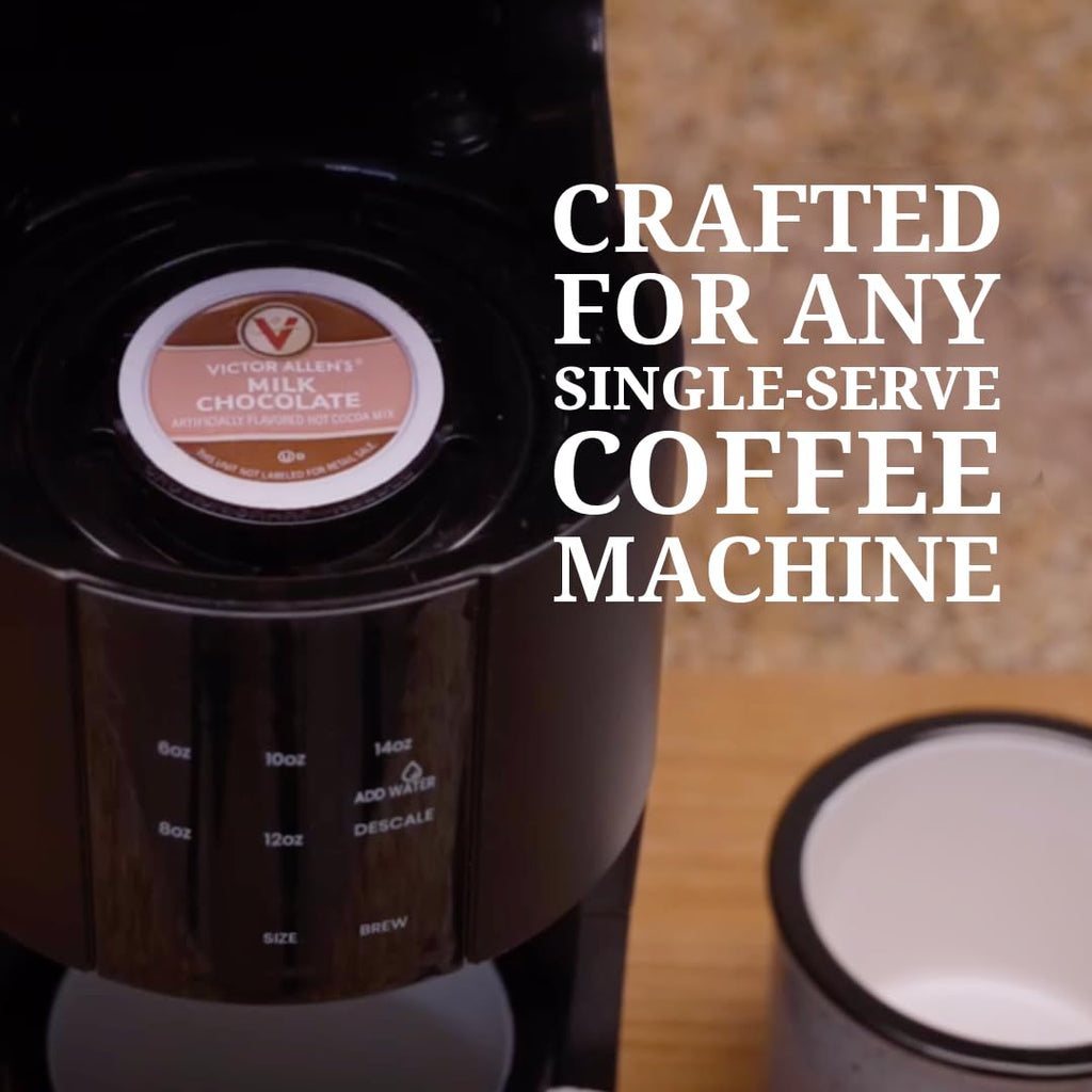 Victor Allen's Coffee, Milk Chocolate Hot Cocoa, 12 Count, Single Serve Hot Cocoa Pods for Keurig K-Cup Brewers