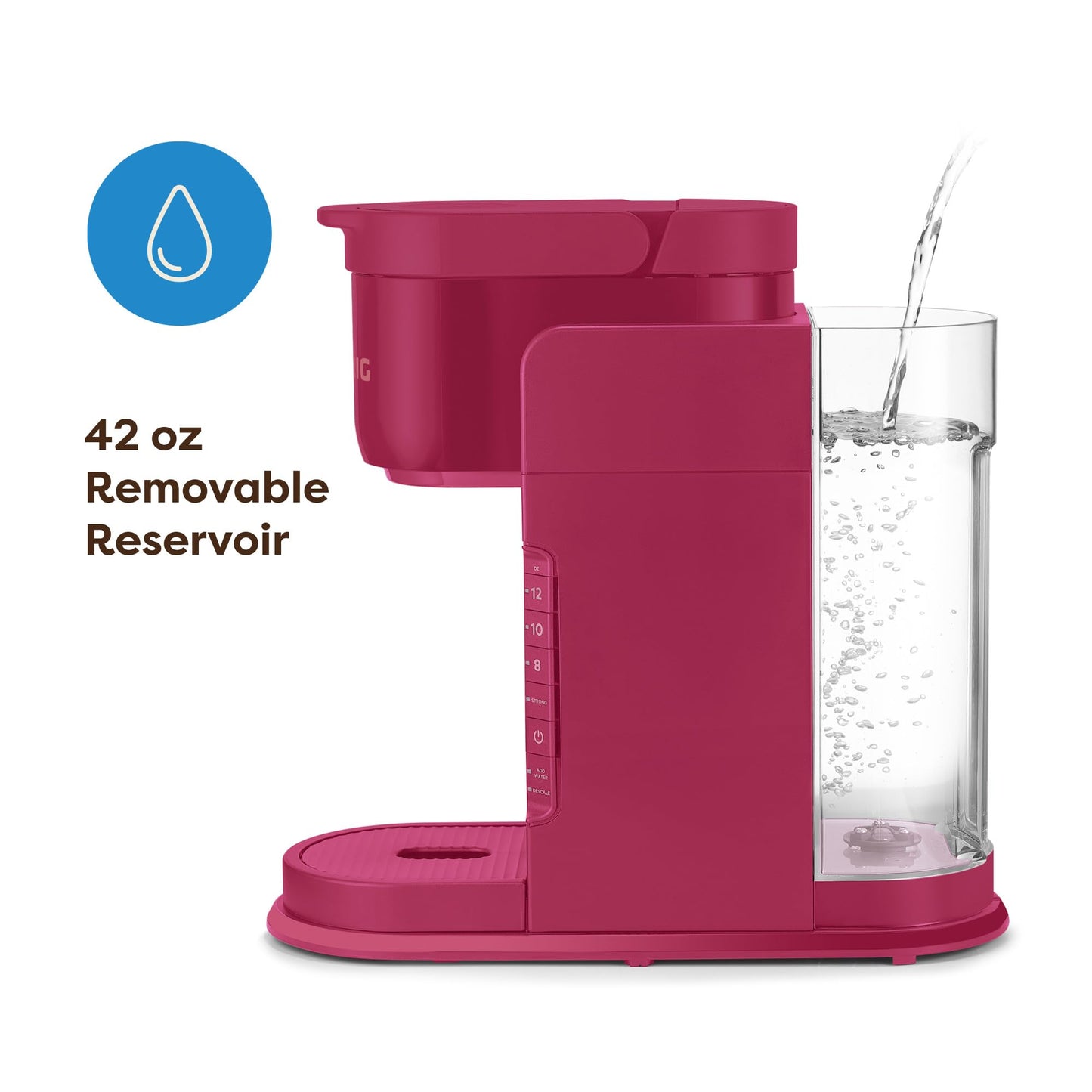 Keurig K-Express Single Serve K-Cup Pod Coffee Maker, 3 Brew Sizes, Strong Button Feature, 42oz Removable Reservoir, Black