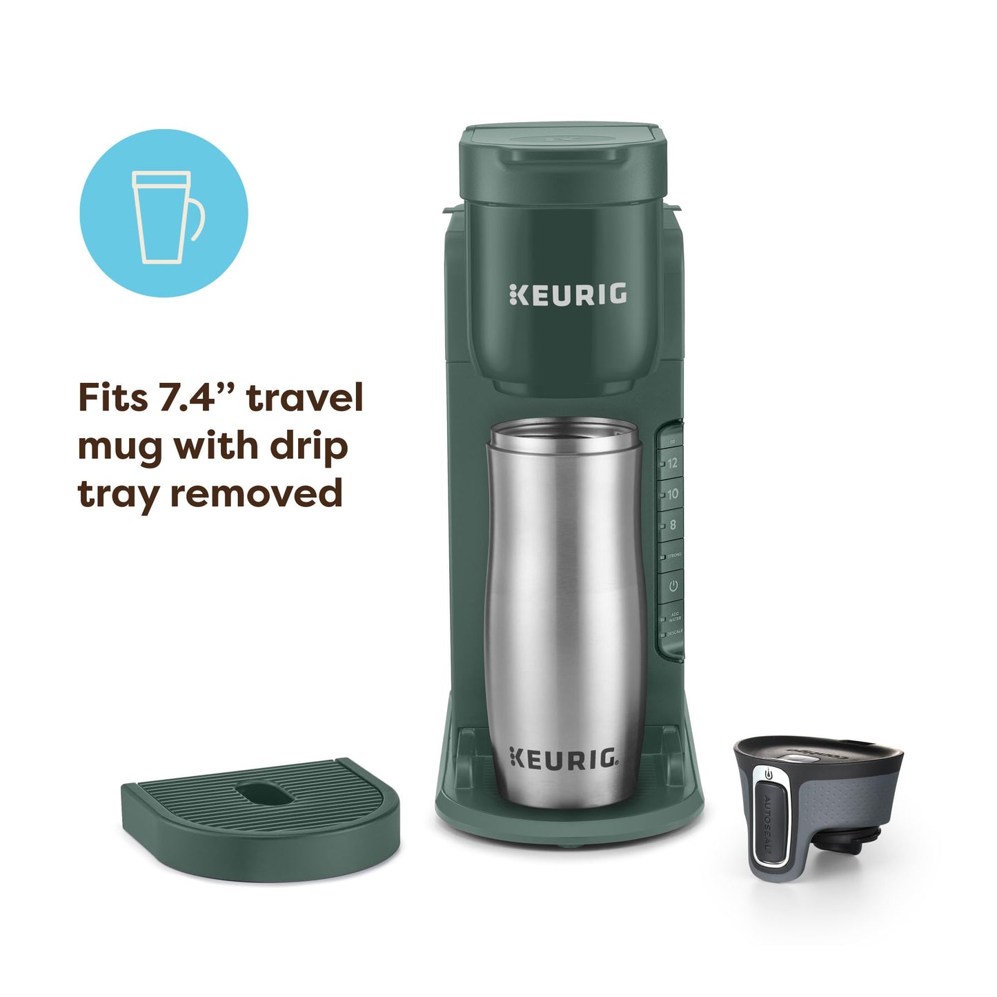 Keurig K-Express Single Serve K-Cup Pod Coffee Maker, 3 Brew Sizes, Strong Button Feature, 42oz Removable Reservoir, Black