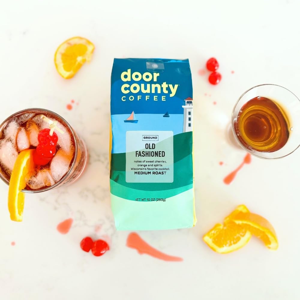 Door County Coffee Cinnamon Hazelnut Flavored Coffee - 10oz Bag - Ground Medium Roast - 100% Arabica