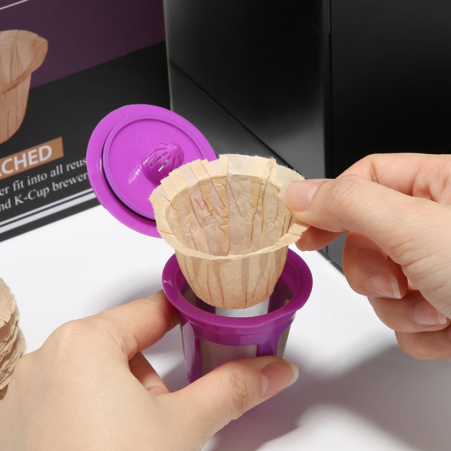 Pro Mael 360 Count Disposable K Cup Filters, Coffee Filter Paper for Keurig Brewers Single Serve 1.0 and 2.0, Use with Reusable K Cup Pods (White)