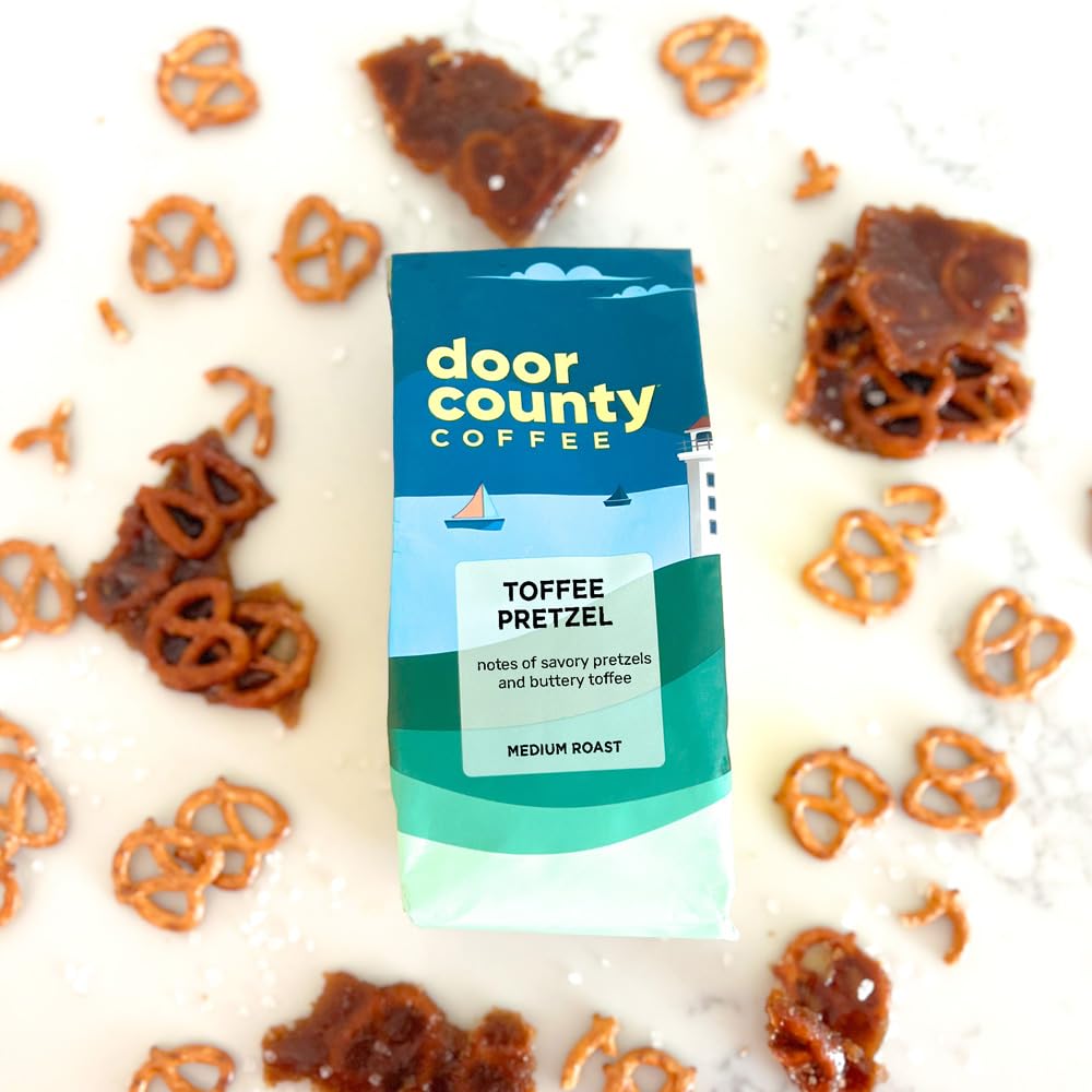 Door County Coffee Cinnamon Hazelnut Flavored Coffee - 10oz Bag - Ground Medium Roast - 100% Arabica