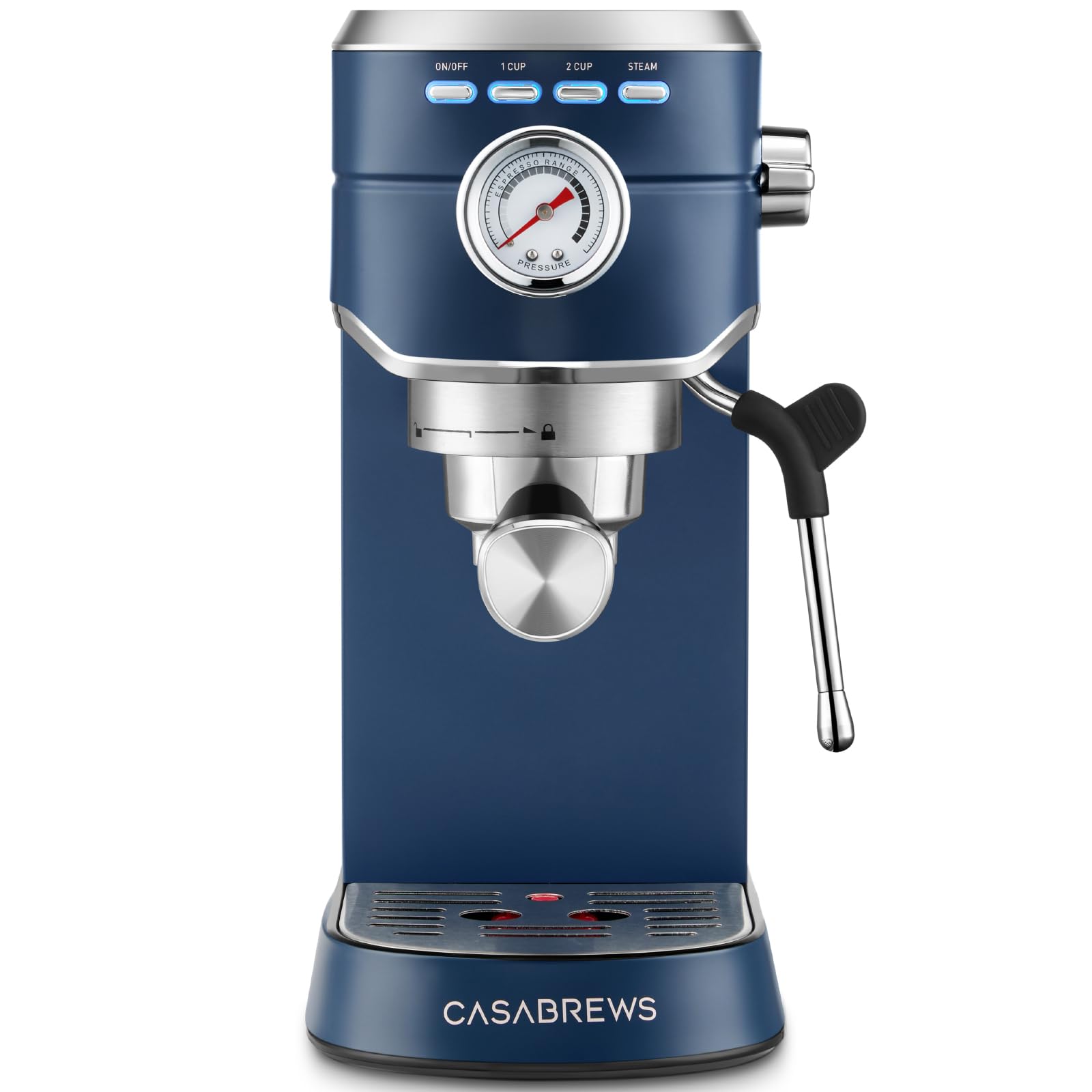 CASABREWS CM5418 Espresso Machine 20 Bar, Compact Espresso Maker with Steam Milk Frother, Stainless Steel Coffee Machine with 34oz Removable Water Tank for Cappuccino, Latte, Silver