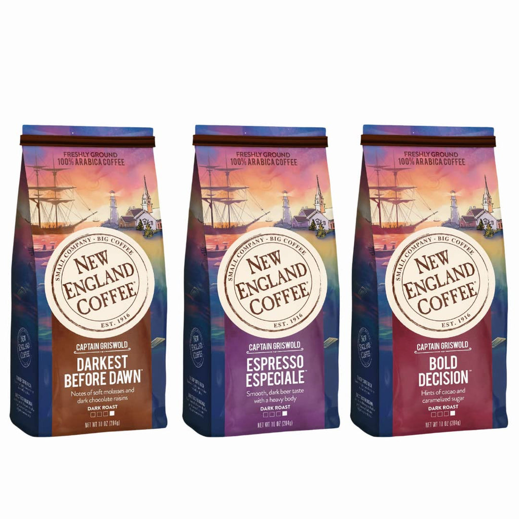 New England Coffee Breakfast Blend Medium Roast Ground Coffee, 12oz Bag (Pack of 1)