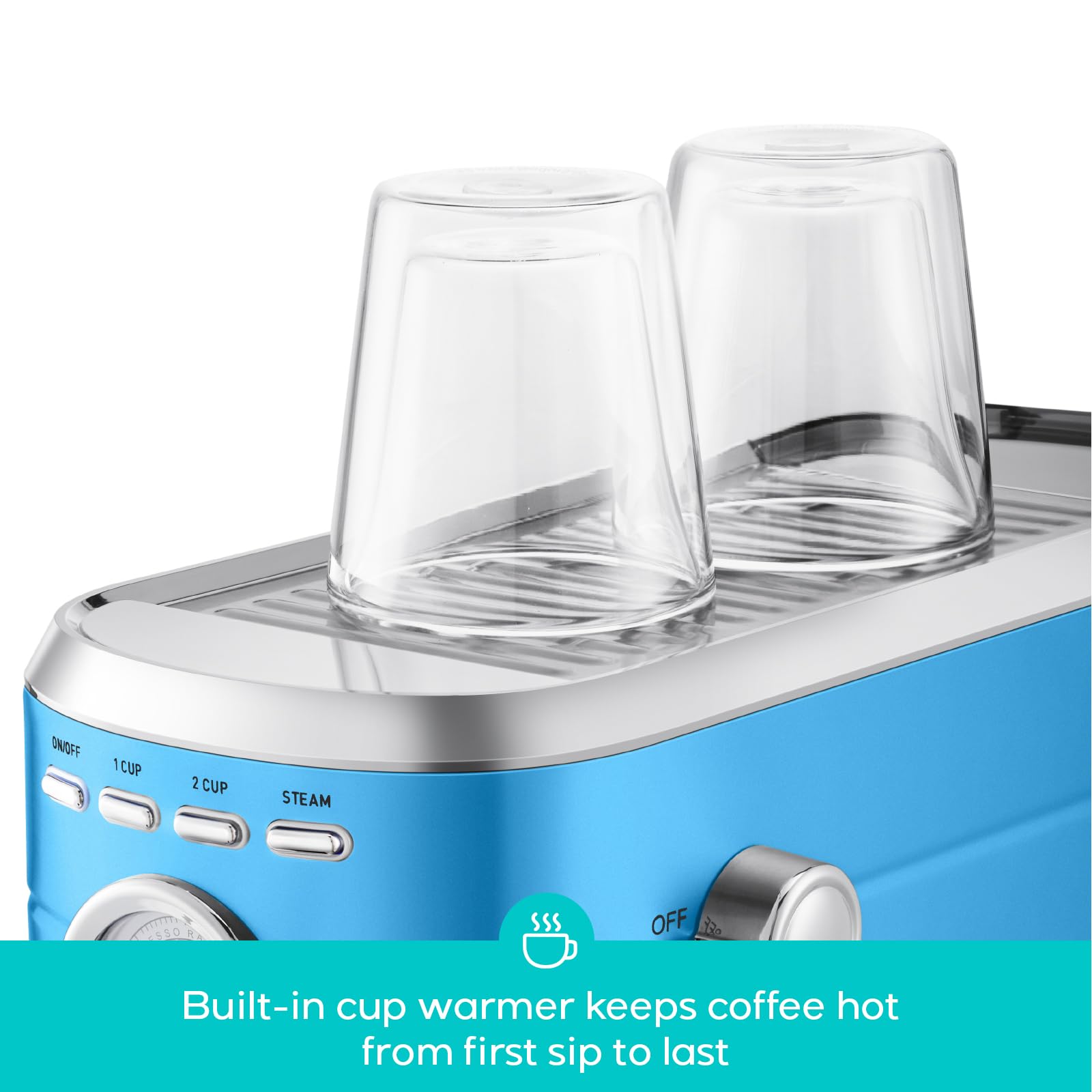 CASABREWS CM5418 Espresso Machine 20 Bar, Compact Espresso Maker with Steam Milk Frother, Stainless Steel Coffee Machine with 34oz Removable Water Tank for Cappuccino, Latte, Silver