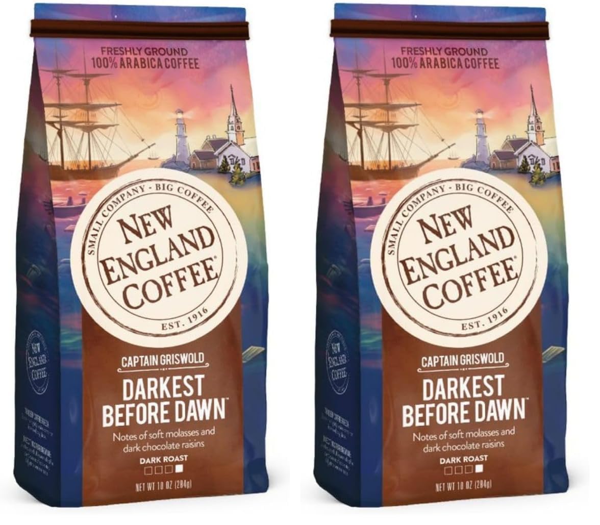 New England Coffee Breakfast Blend Medium Roast Ground Coffee, 12oz Bag (Pack of 1)