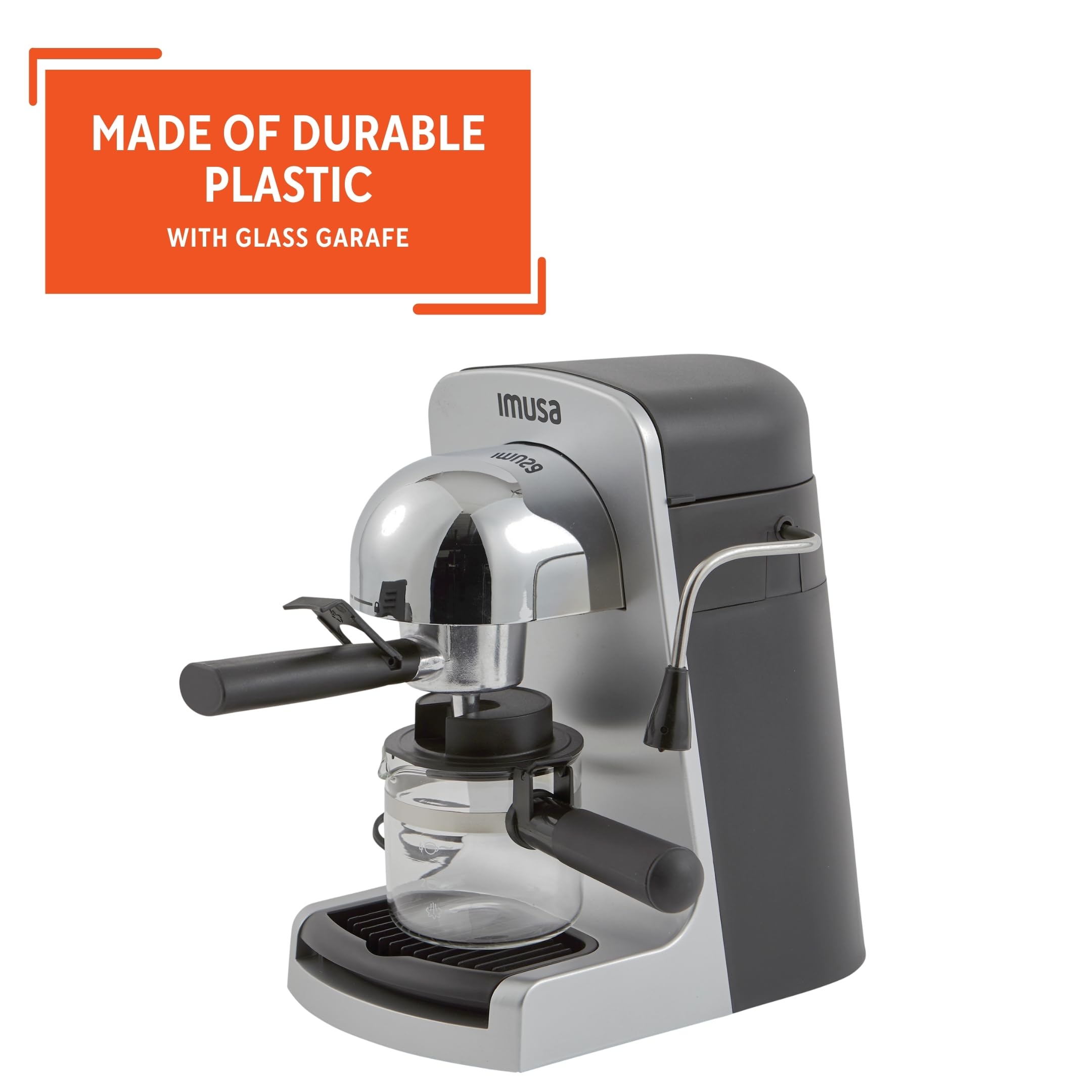 IMUSA USA GAU-18202 4 Cup Espresso/Cappuccino Maker,120 volts, Black