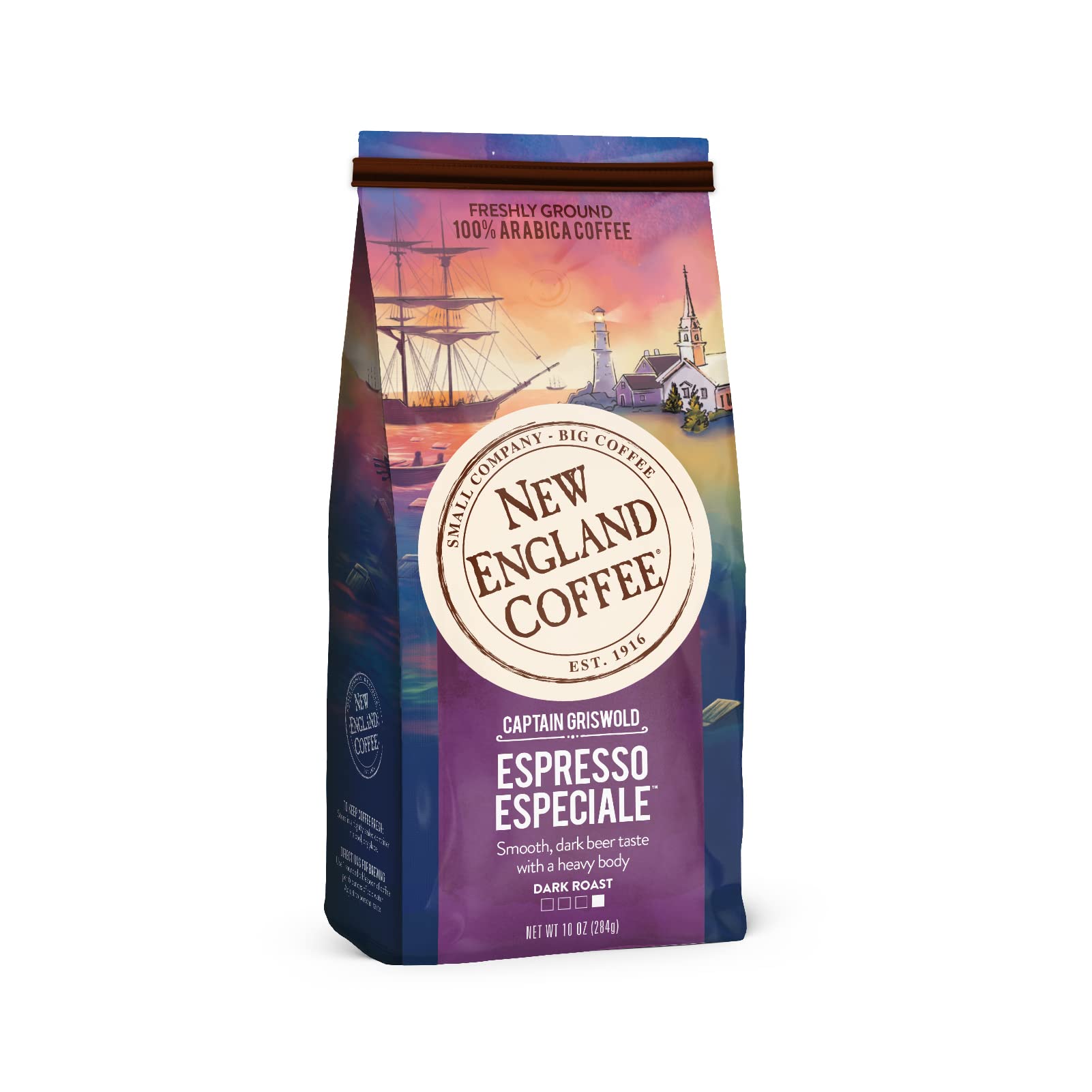 New England Coffee Breakfast Blend Medium Roast Ground Coffee, 12oz Bag (Pack of 1)