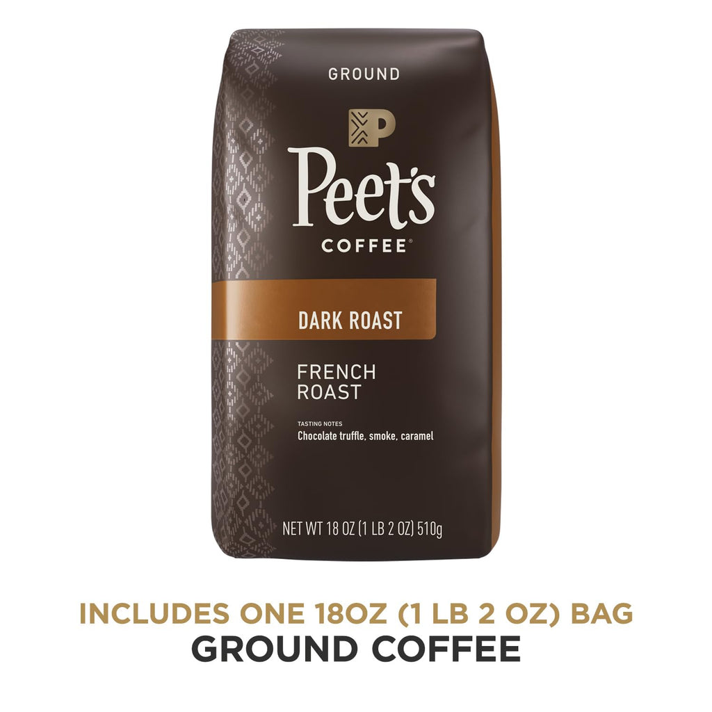 Peet's Coffee, Dark Roast Ground Coffee - French Roast 28 Ounce Bag
