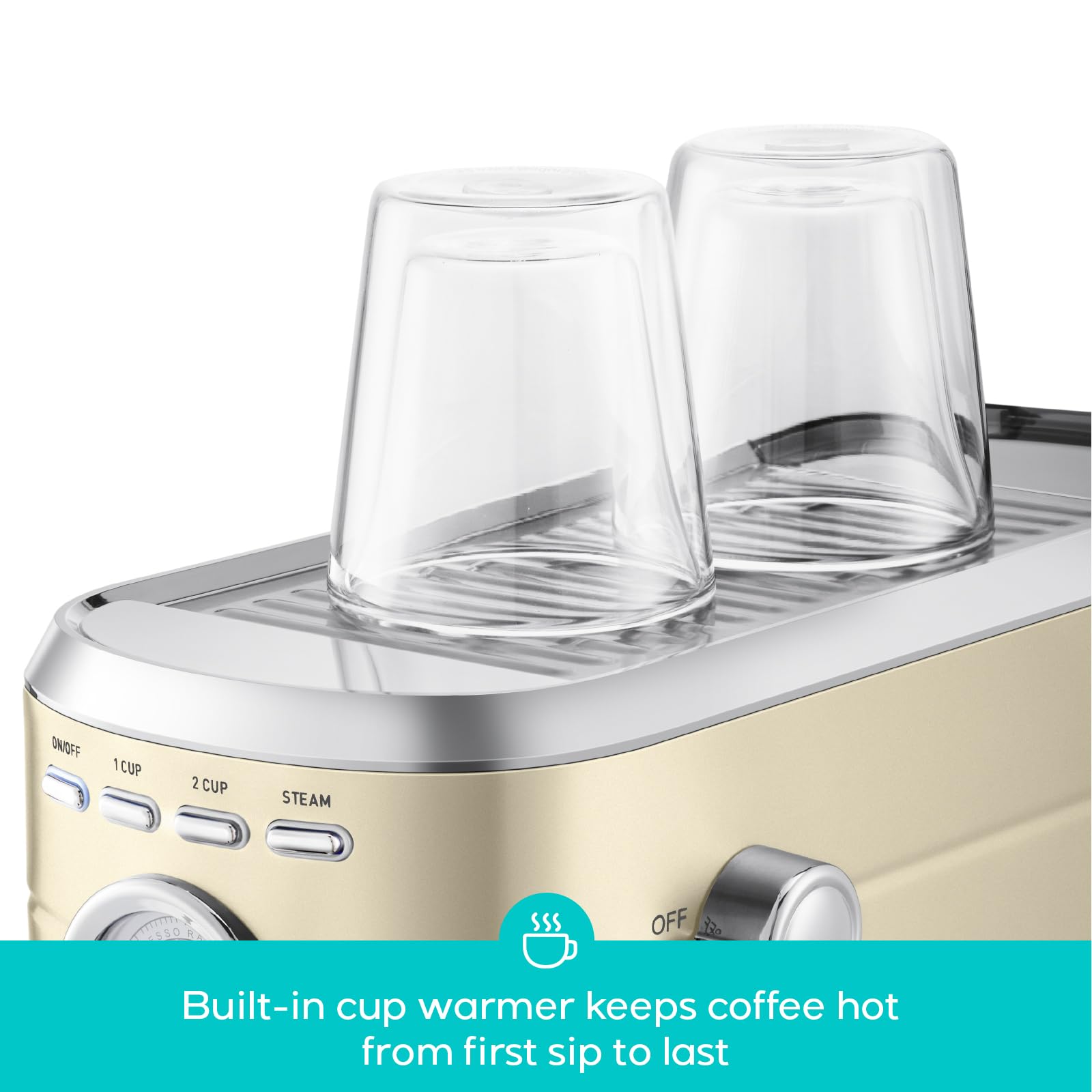 CASABREWS CM5418 Espresso Machine 20 Bar, Compact Espresso Maker with Steam Milk Frother, Stainless Steel Coffee Machine with 34oz Removable Water Tank for Cappuccino, Latte, Silver