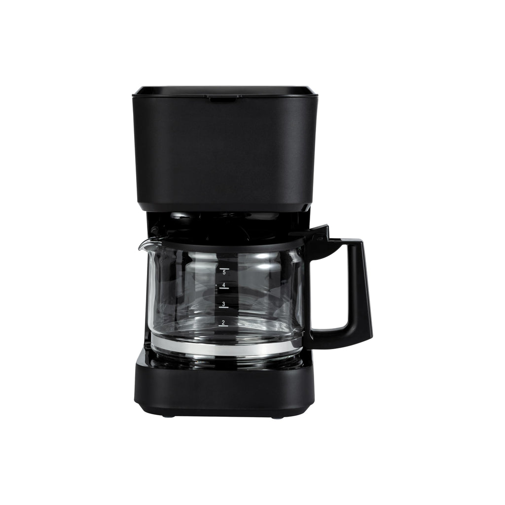 Amazon Basics 5 Cup Drip Coffee Maker, Coffee Machine with Glass Coffee Pot (0.8 Qt), Auto Shut-off, Auto Pause, Removable Filter Basket, Matte Black