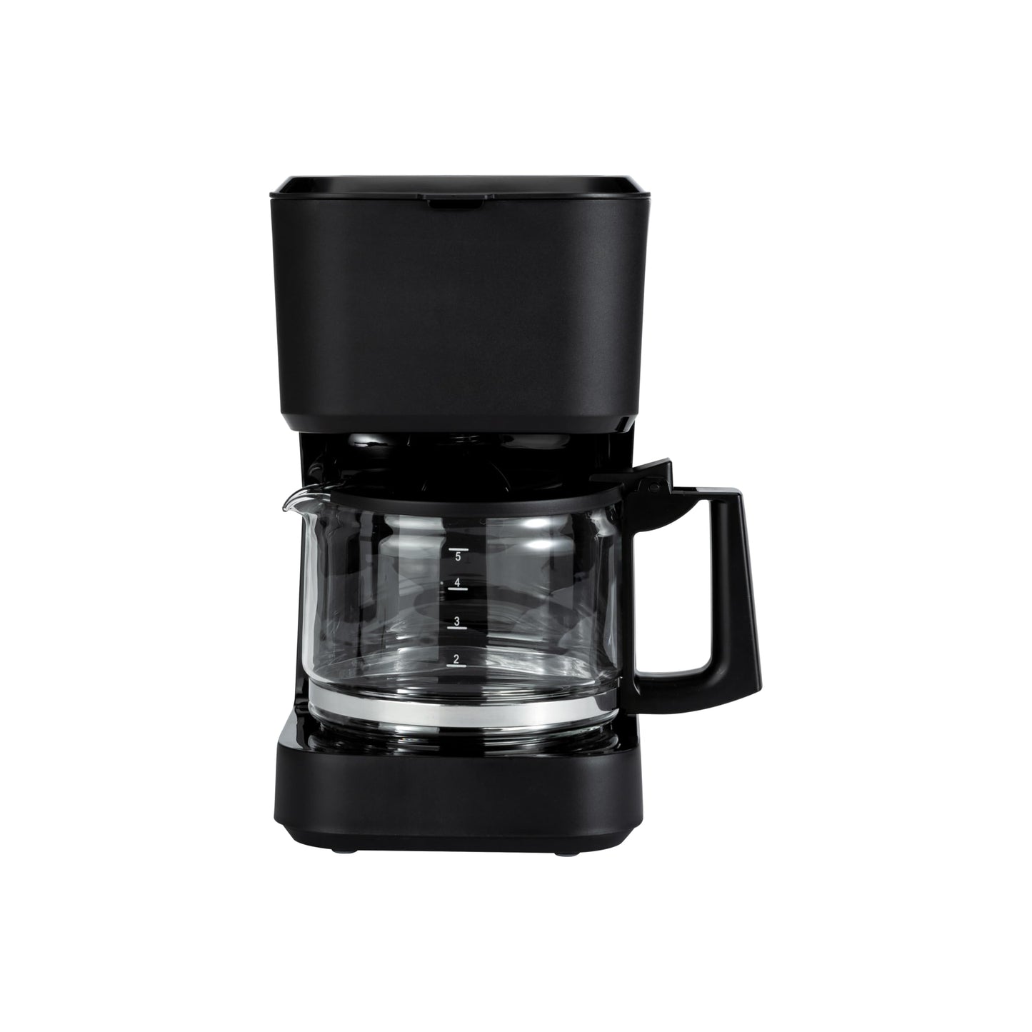 Amazon Basics 5 Cup Drip Coffee Maker, Coffee Machine with Glass Coffee Pot (0.8 Qt), Auto Shut-off, Auto Pause, Removable Filter Basket, Matte Black