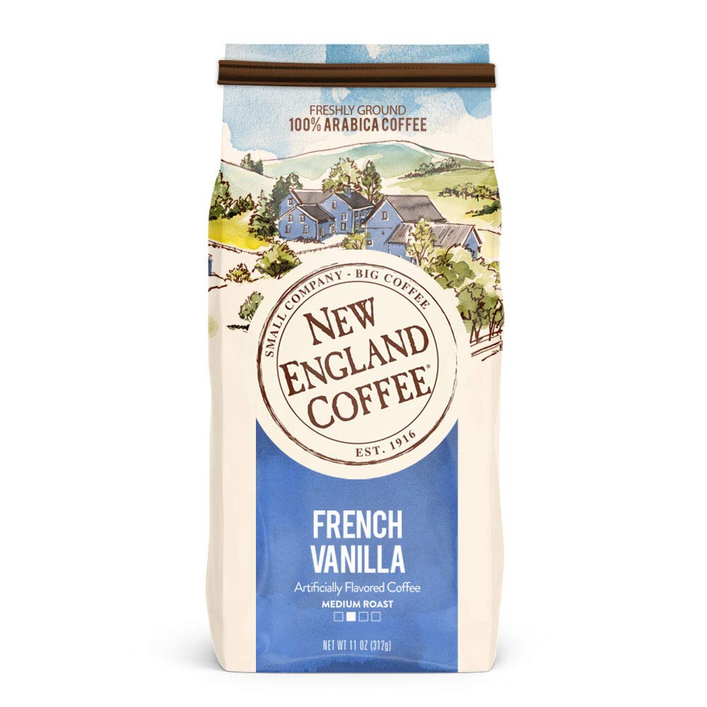 New England Coffee Breakfast Blend Medium Roast Ground Coffee, 12oz Bag (Pack of 1)