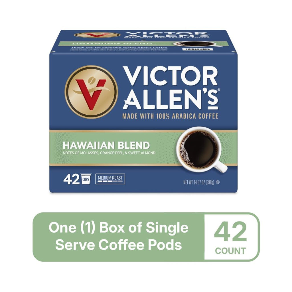 Victor Allen's Coffee Hawaiian Blend, Medium Roast, 42 Count, Single Serve Coffee Pods for Keurig K-Cup Brewers (formerly Kona Blend)