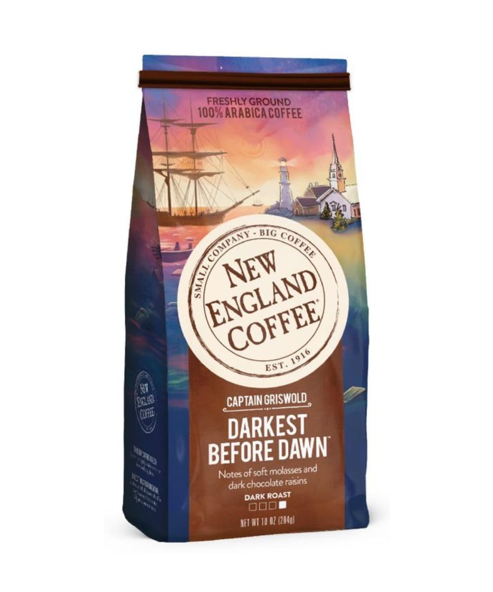 New England Coffee Breakfast Blend Medium Roast Ground Coffee, 12oz Bag (Pack of 1)