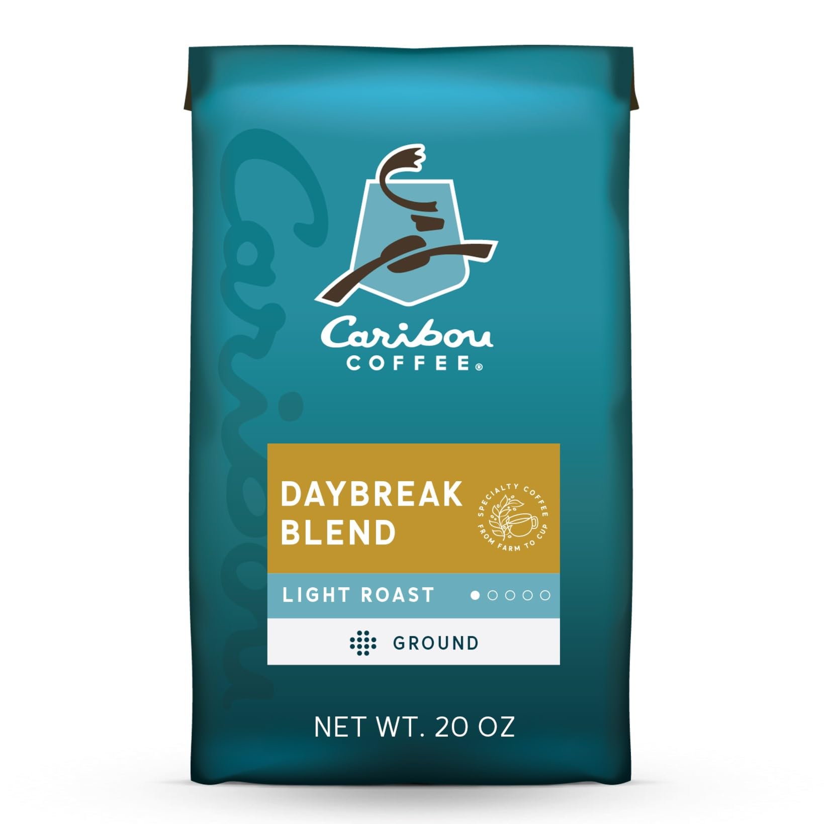 Caribou Coffee, Light Roast Ground Coffee - Daybreak Morning Blend 20 Ounce Bag